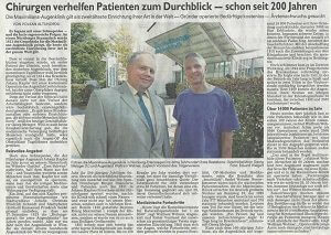Chirurgen helfen Patienten zum Durchblick - schon seit 200 Jahren